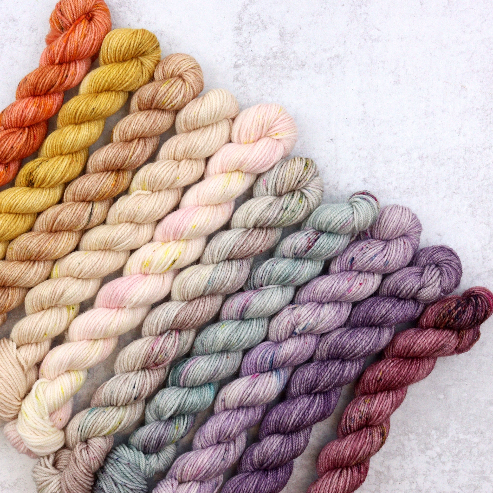 Classic Sock Mini Skein Set - Straw Flowers