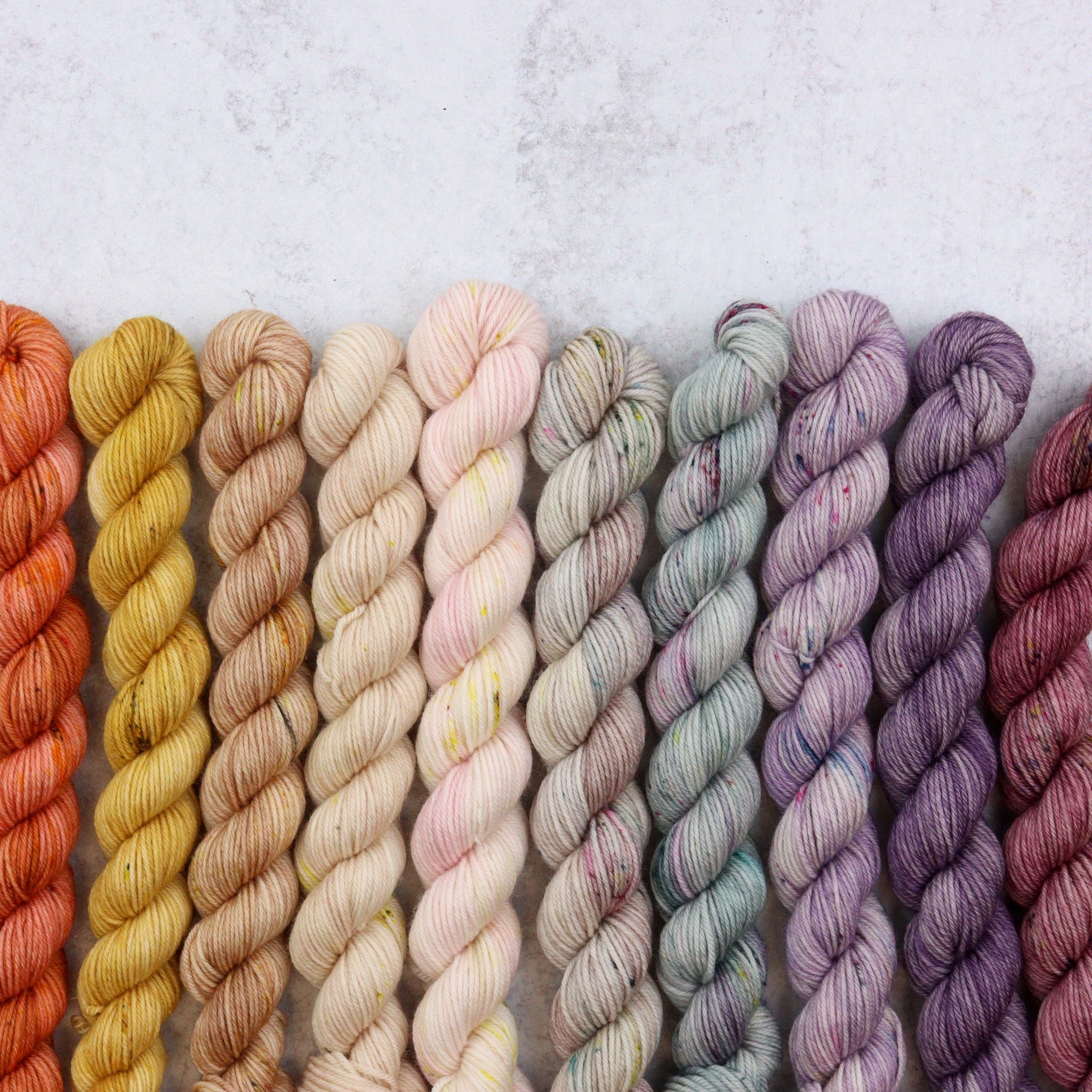 Classic Sock Mini Skein Set - Straw Flowers