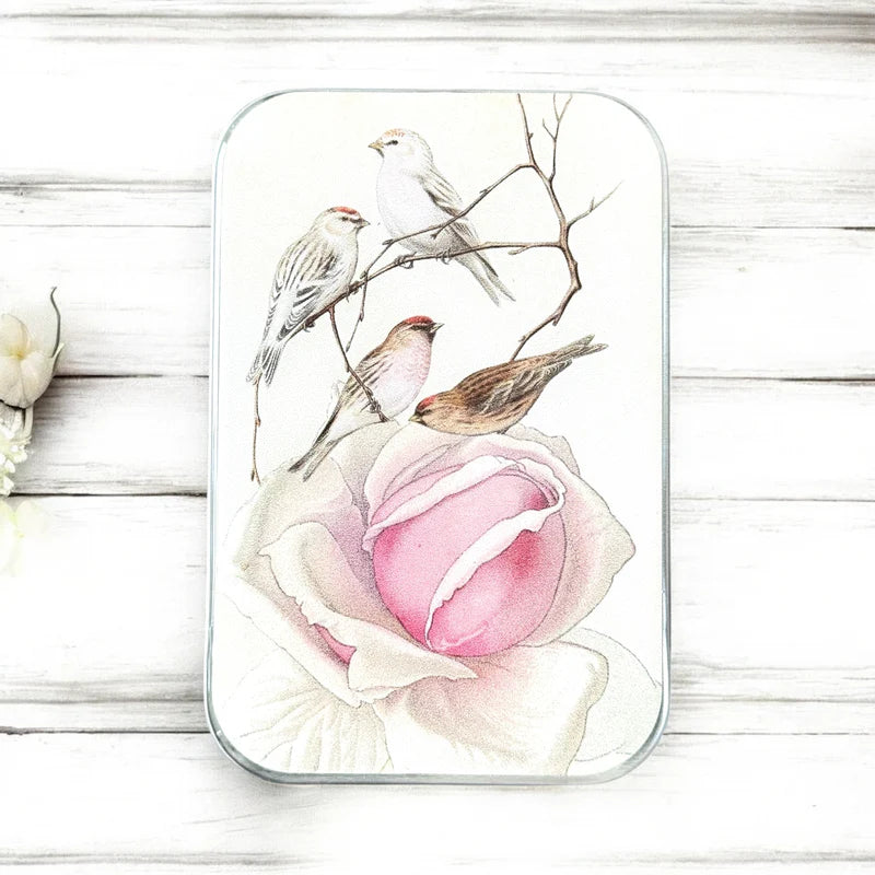 Firefly Notes - Vintage Rose and Birds Notion Tin