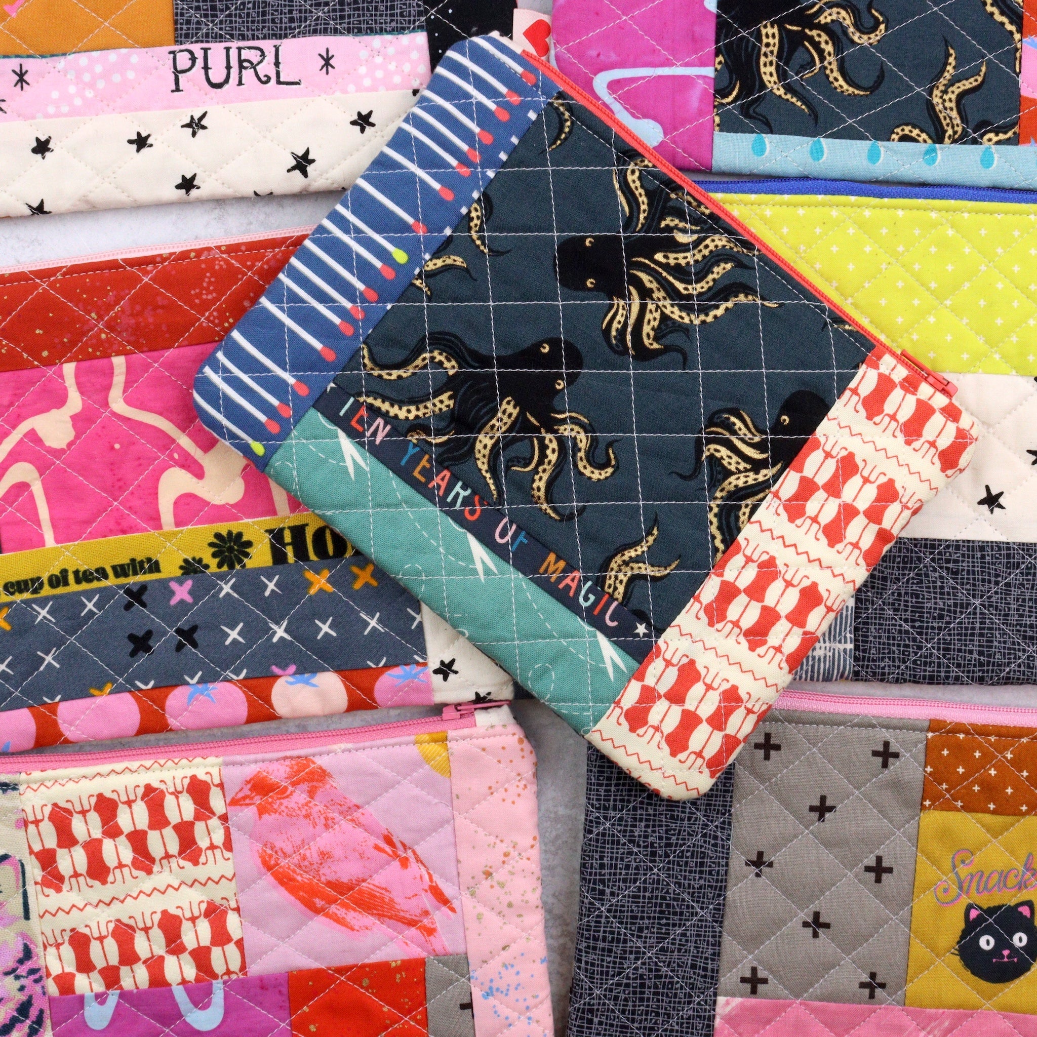 Quilted Zip Pouches