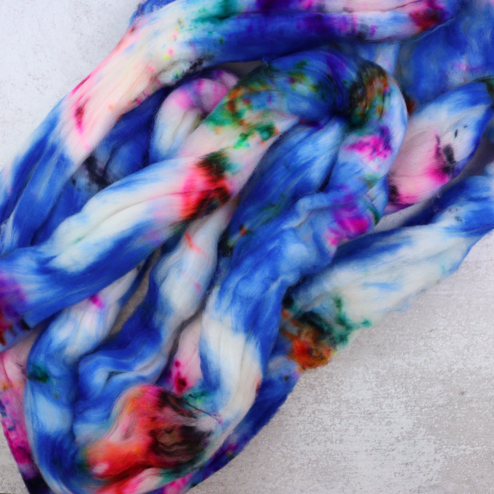 Superwash Merino Nylon Spinning Fiber - Flyin' Elvis