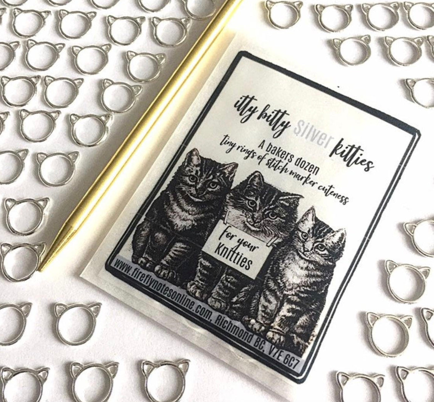FireFly Notes - Itty Bitty Kitties Stitch Marker Pack