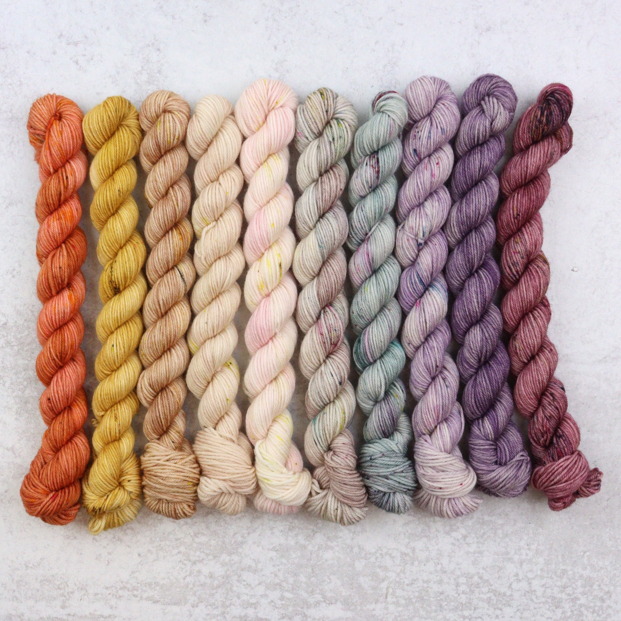 Classic Sock Mini Skein Set - Straw Flowers