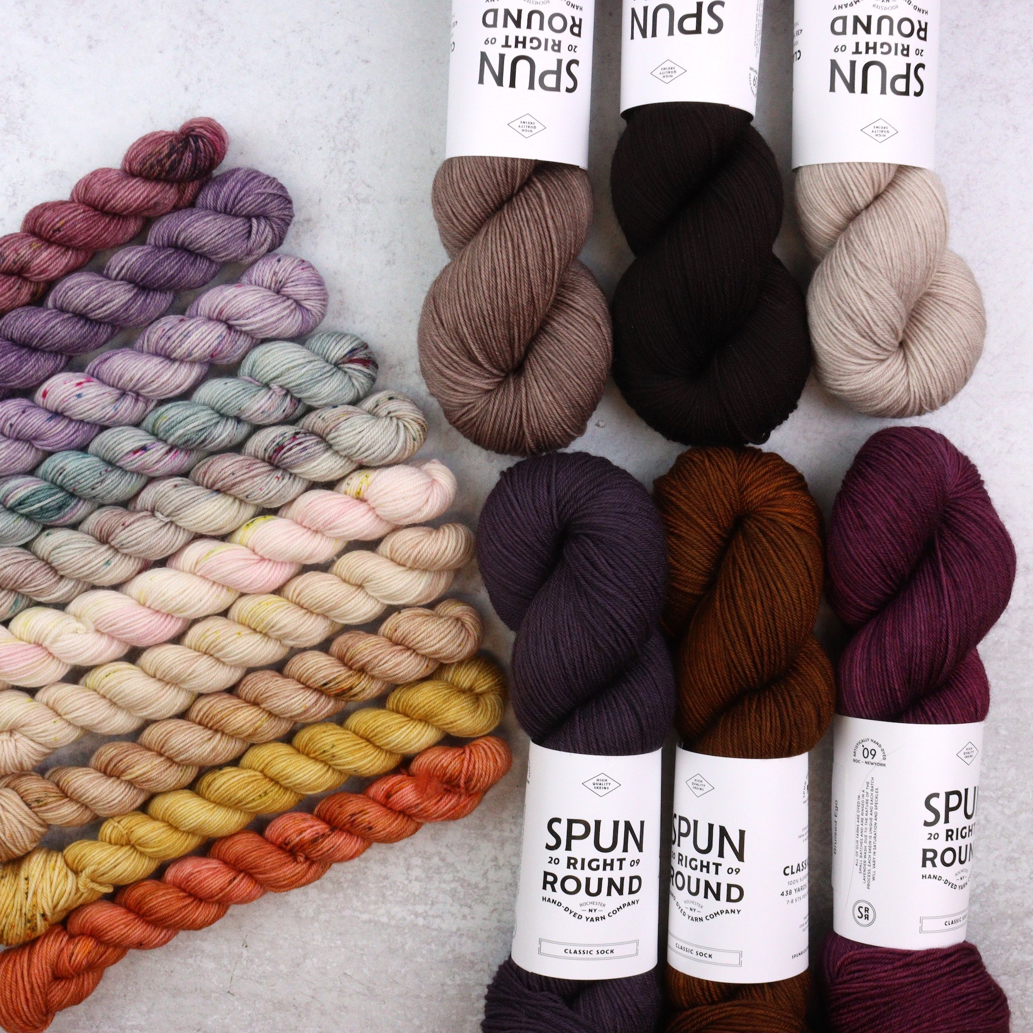 Classic Sock Mini Skein Set - Straw Flowers