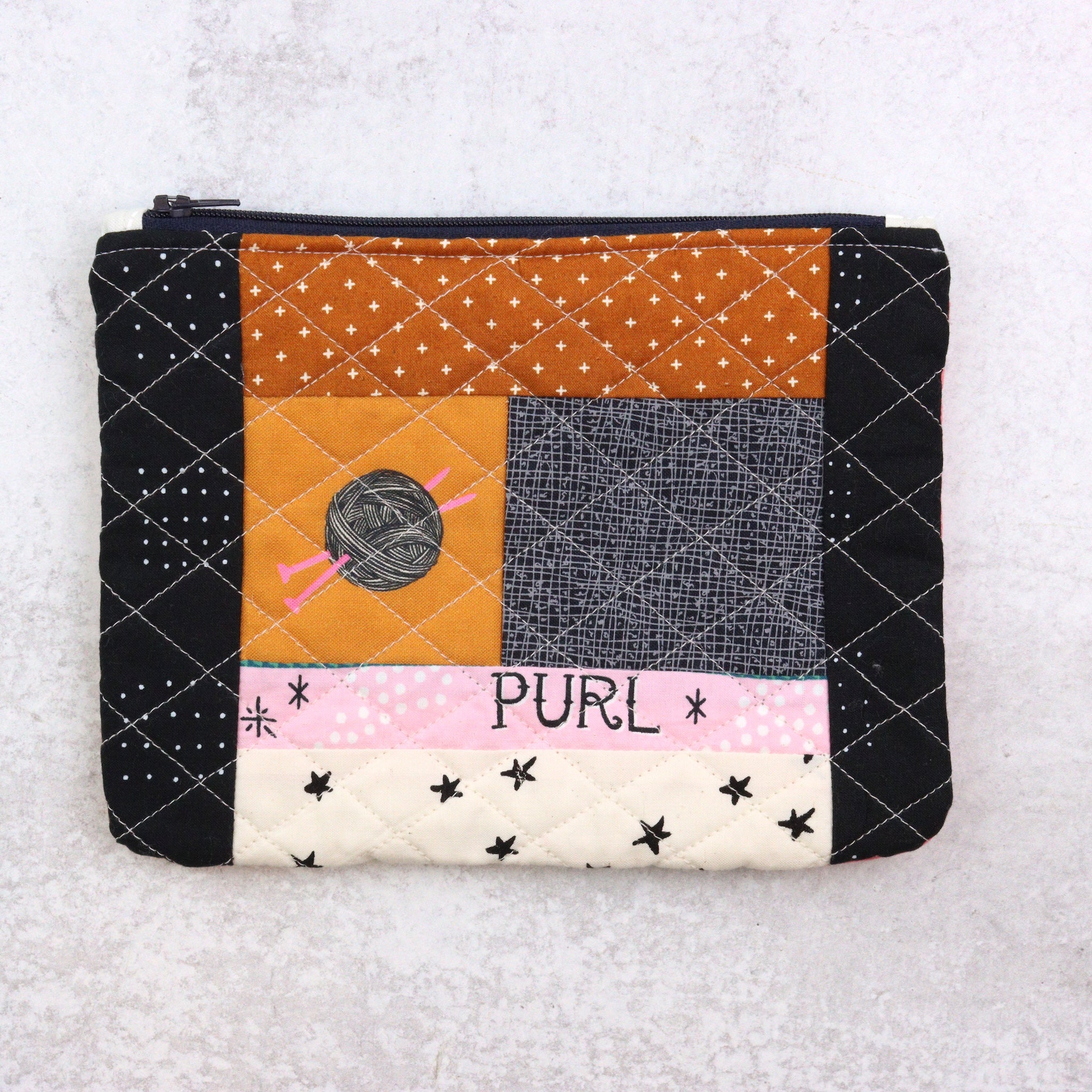 Scrappy Zip Pouch -  Purl