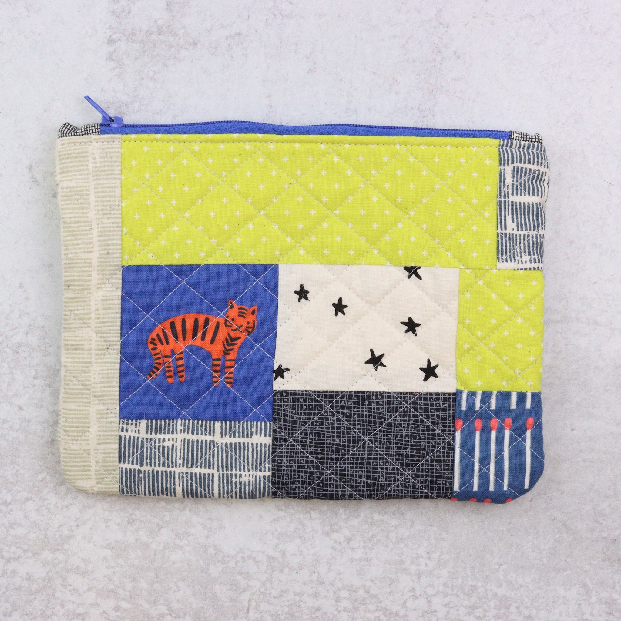 Scrappy Zip Pouch - Tiger Cat