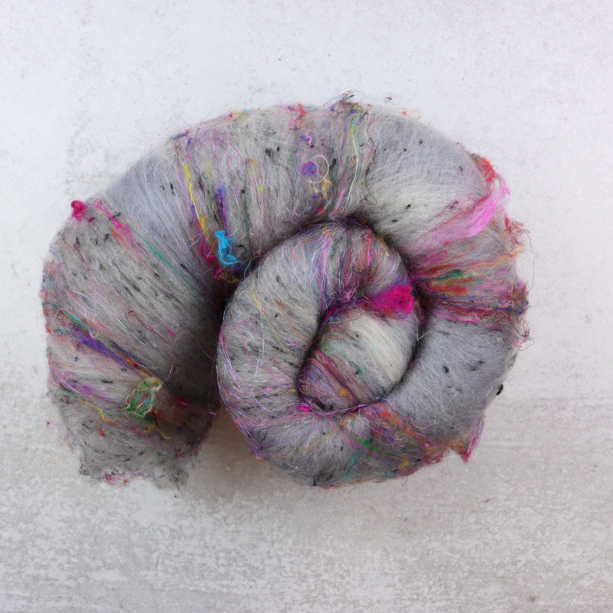 Drum carded wool batt