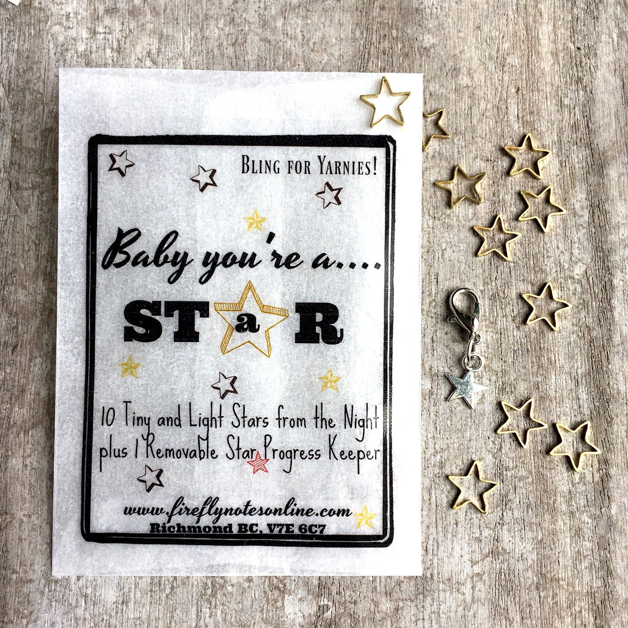 FireFly Notes - Tiny Stars Stitch Markers
