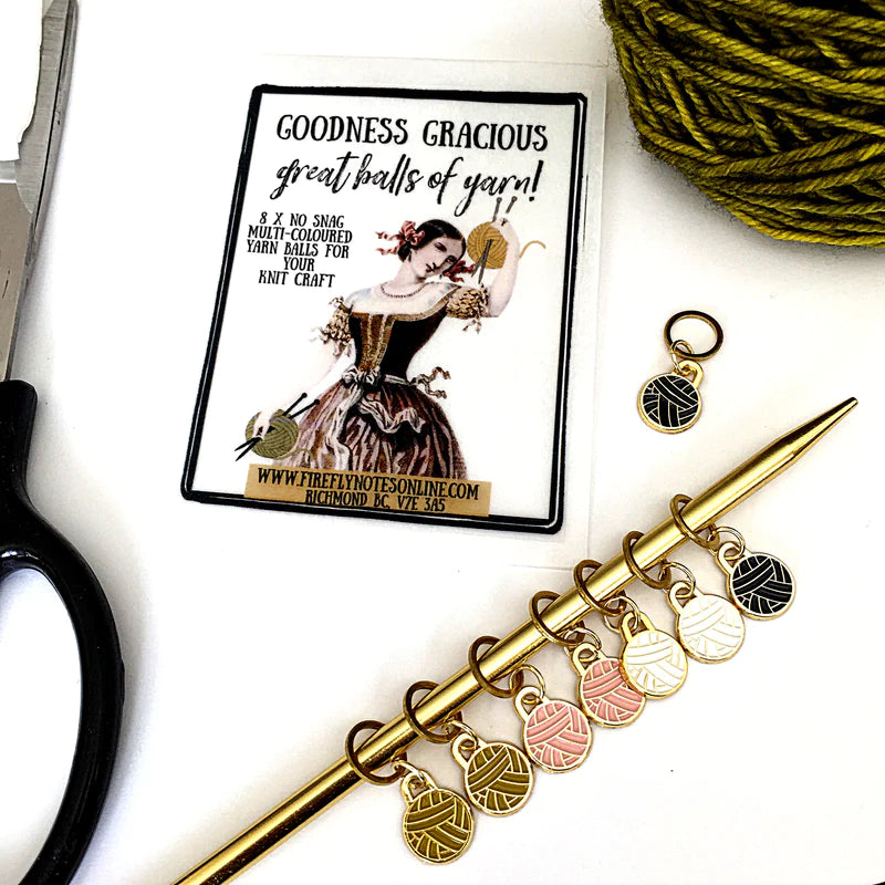 FireFly Notes - Yarn Ball Stitch Marker Pack